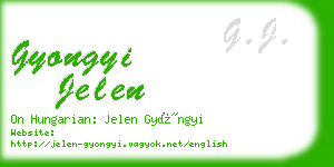 gyongyi jelen business card